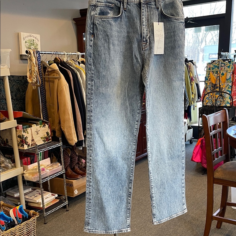 Triarchy Size 30 Light Blue Wide Leg Jeans Stretch Eco Biodegradable Denim